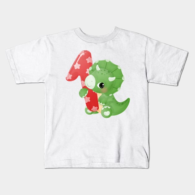 Number 1 Kids T-Shirt by O2Graphic